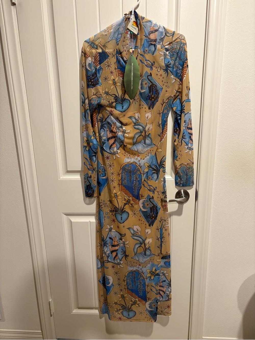 FARM Rio Mystic Sand Long Sleeve Dress